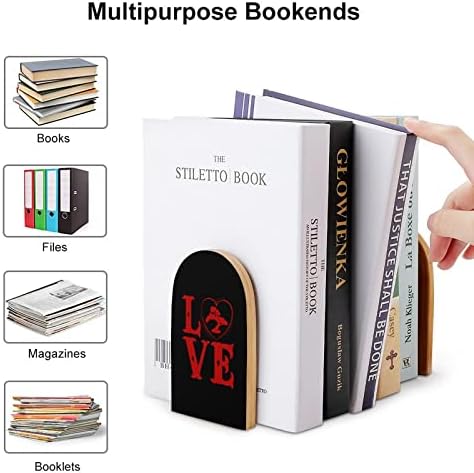 Love Bonsai Tree Wood Livros Livros não esquisitos Organizador de livros Stand 1 par para estante de livros decorativos