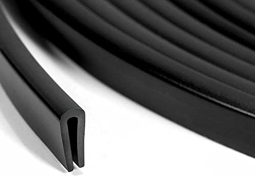 TINTVENT BORBORE Edge Trim preto, canal U PVC Plastic, protetor de borda de metal ajuste para 0,16 , 5ft