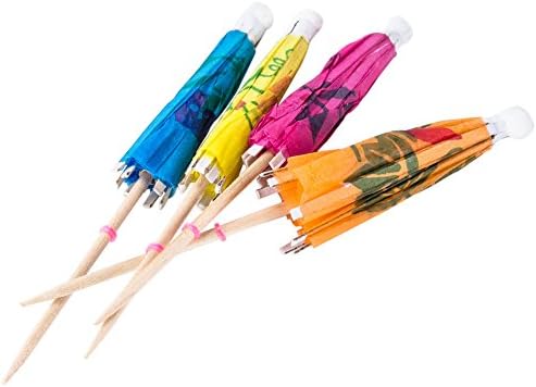 Picks de guarda -chuva Jumbo Amscan, 6 , cores variadas, 24 PCs