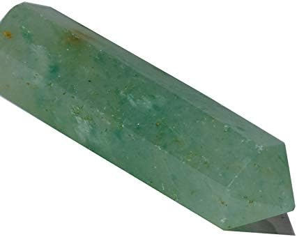Pirâmide Tatva Ponto de cristal Varda de massagem polida de lápis Obelisco-Aventurina verde 1-1,5 polegada/ 2,54 cm Wt.5-10 gramas