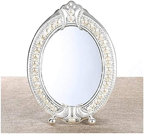 Espelho de maquiagem de espelho de vaidade, estilo europeu- Metal Desktop Desktop Vanidade Espelho de Vaidade HD Espelho Cosmético Espelho dobrável