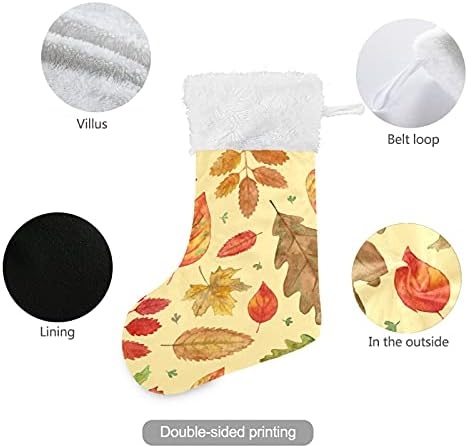 Meias de natal alaza folhas de outono ou clássico clássico personalizado decorações de meia para