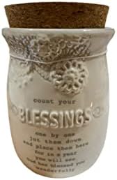 Jar diário de bênção por pastagens rolhas de cortiça contam suas bênçãos