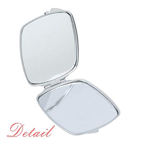 Ventilador dobrável Sakura Geometry Padrão Espelho quadrado Portátil Compact Pocket Maquia