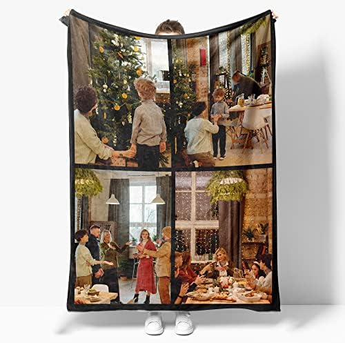 Clanta de foto personalizada personalizada cobertor cobertor de bebê Presente personalizado para mãe pai bebê adulto crianças homens homens