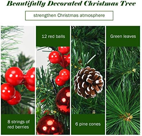 BestComfort 24 polegadas Pathway Christmas Tree Conjunto de 2, mini árvore de natal com bateria com 30