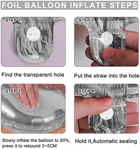 Silver número 44 balões de 40 polegadas balões de baile de papel alumínio