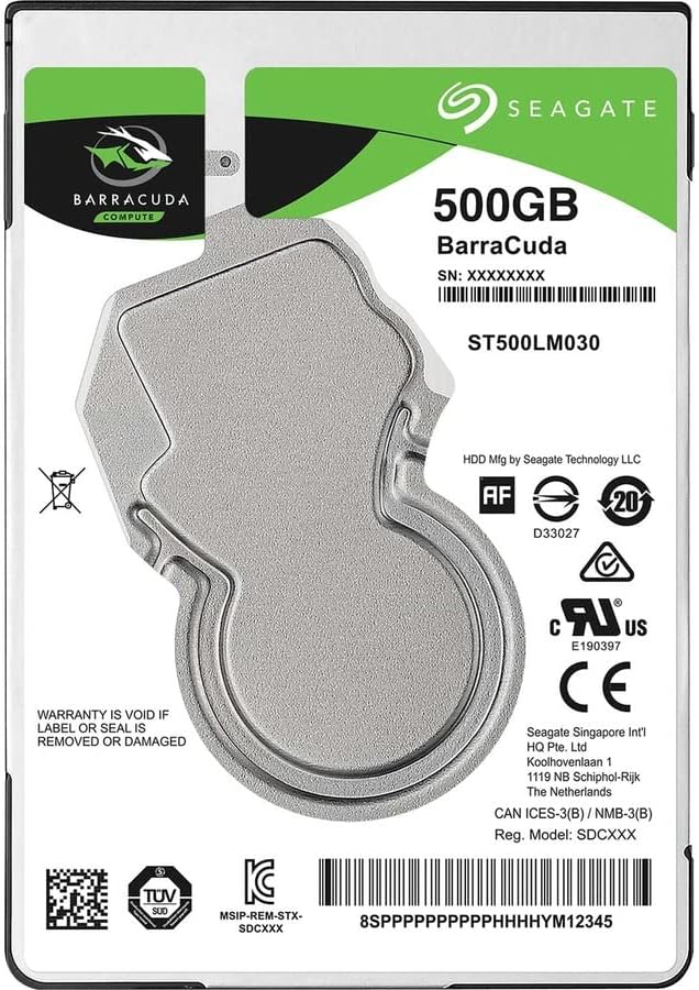 Seagate ST500LM030 2,5 pol. - 500GB44; 128 MB Mobile Disk Disk Drive SATA - 5400 rpm