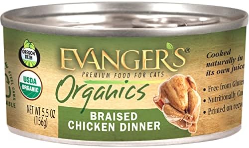 Organics Braed Chicken Dinner para gatos, pacote de 24