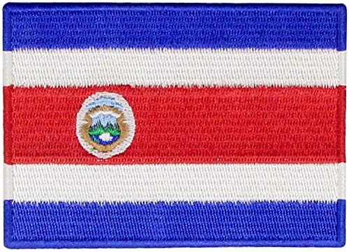 A República da Costa Rica Patch Aplique Rica Rica Rica em costura no emblema nacional