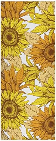 Aunhenstern Yoga Blanket Retro-Sunflower-Floral-Print Yoga Toard Yoga Mat Toalha