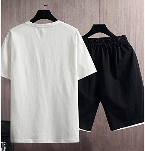 Feer Men's Summer Racksuitshort Portwearink PrintShirts+Shorts2 PC conjuntos de homens ternos