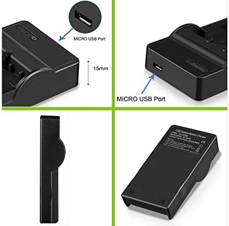 Carregador de bateria Micro USB para Sony Cyber-Shot DSC-W570, DSC-W570/B, DSC-W570/P, DSC-W570/S, DSC-W570/V Câmera digital