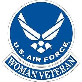 Força Aérea dos EUA, veterana da mulher - manchas bordadas, ferro de qualidade premium no patch - 3,625
