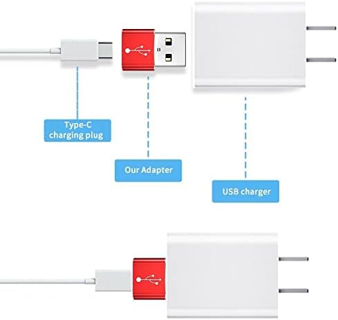 Adaptador de ondas de caixa compatível com Infinix Zero X Pro-USB-A para C PortChanger, USB tipo C OTG USB-A Converter Dados de carregamento para Infinix Zero X Pro-Prata Metálica