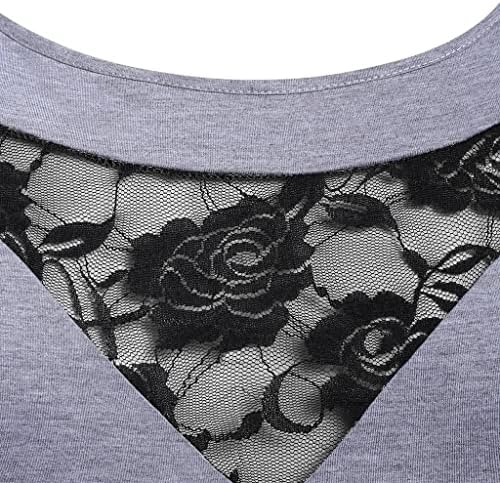 Camisa superior para mulheres 2023 curta 3/4 manga de renda barril de algodão pescoço gráfico floral de grandes