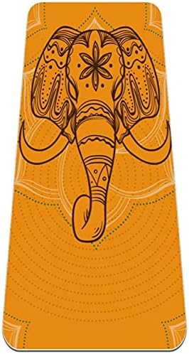 6mm de tapete de ioga extra grosso, elefante laranja do Dia da República Indiana Indiana Imprimir