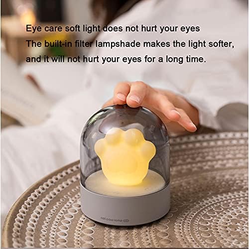 Luz noturna para crianças iluminação infantil Creative Cute Cat Paw Lâmpada recarregável cabeceira com lâmpada