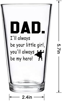 Presentes do dia dos pais da filha da filha, pai, sempre será sua garotinha copo de cerveja, presentes de