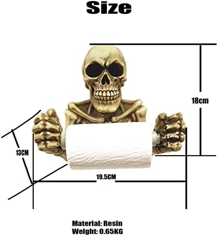 Suporte de papel higiênico - esqueleto de esqueleto de esqueleto de novo titular de papel higiênico para banheiros