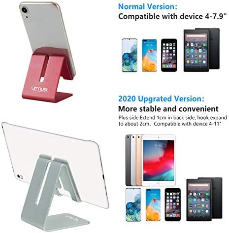 Urmust Celular Stand para o suporte do telefone da mesa Dock Cradle Stand para iPhone 14 13 12 11 Pro Max X XR 8 Plus Tablet [2023 Versão atualizada] Bluish Gray