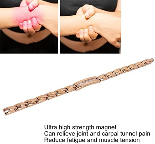 Pulseira de perda de peso magnética, bracelete de ímãs de aço de titânio Men Menas Motor de alívio da dor articular