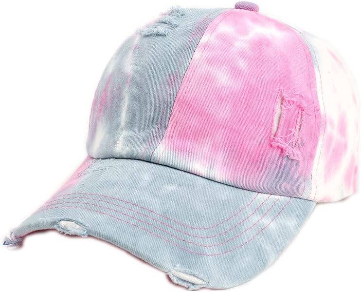 TIY Dye tinta pintura chapéu feminino de costas para homens Mesh chapéu de beisebol de beisebol