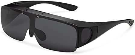 GrinderPunch Polarizado Os óculos de sol polarizados Flip Up Fit Over Prescription Sunglasses Slip Up Shield Light Blocking em torno do UV400