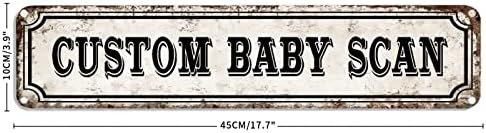 Pesquisa de metal personalizada Metal Metal Scan de bebê Sign de bebê personalizado Scan de