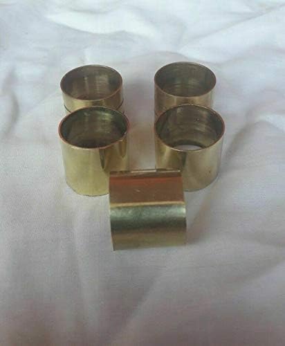 Ganga náutico lote de 6 colares sólidos de bronze e prata colares anel de anel de anel de anel bet-star-spare peças acessórios para bengalas de madeira bengalia