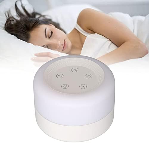 Sleep Sound Machine, dispositivo de ruído branco portátil Sleep Aid Bebies com luz noturna Luz colorida Várias músicas USB Máquina