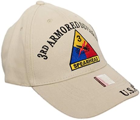 Exército dos EUA 3ª Divisão Blindada Spearhead licenciado Cap Hat Beige