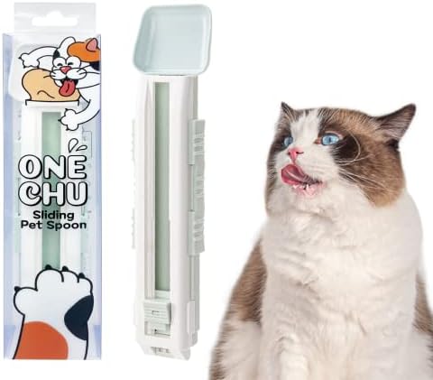 Fermes Onechu deslizando tira de gato aperto colher pasta de gato lanche, lanche líquido/colher de gato de gato colher
