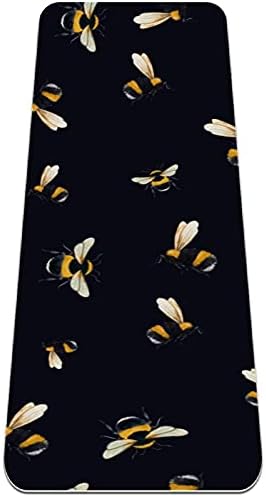 Unicey Rainbow Wings Bumblebee Bee Yoga Mat grossa de tapetes de ioga não deslizante para mulheres e meninas exercícios de tape