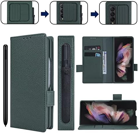 VITODO PARA SAMSUNG Galaxy Z Fold 4 Caixa com São de caneta S e capa de câmera, Luxo Capinha