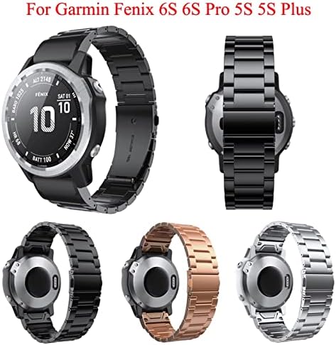 Cinta de banda de vigilância kangdd para Garmin Fenix ​​7S 6S Pro Watch Release Quickless Aço inoxidável