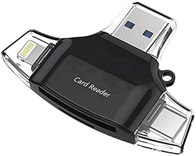 Boxwave gadget compatível com TCL 306 - Allader SD Card Reader, MicroSD Card Reader SD Compact USB para TCL 306 - Jet Black