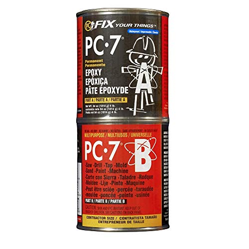 Produtos para PC Pasta adesiva epóxi PC-7, serviço pesado em duas partes, 4 lb em duas latas, carvão cinza 647776