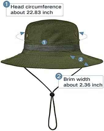 Chapéu de pesca para homens de Zando para homens, mulheres, safari chapéu de safari ao ar livre para caminhada chapéus de boonie para homens chapéus de proteção solar para mulheres