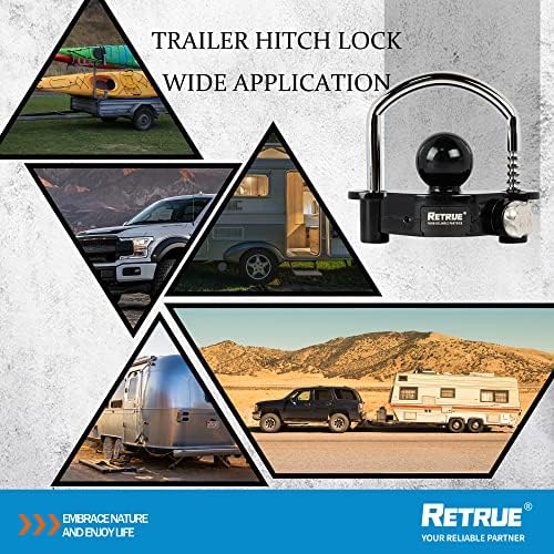 Retrue o trailer de travamento do acoplador universal trava a bola de hitch trailer trava de segurança