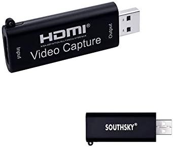 Southsky 4K HDMI Video Capture Card USB 2.0, saída 1080p 60fps, tamanho mini, compatível com PC, laptop, zoom, obs, VLC para webcam, câmera, conferência, transmissão ao vivo, gravação