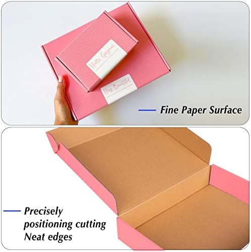 4x4x2 Caixas de papelão rosa de papelão 30 pacote, pequenas caixas de remessa para caixas de correspondência para pequenas empresas, caixas de embalagem Mailer