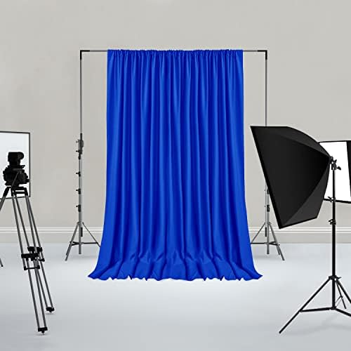 Cortinas de tela azul de neon hiasan para festas, cortinas de pano de fundo de poliéster para reuniões