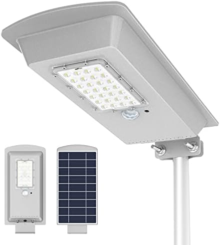 Tenkoo Solar Street Light Outdoor Lâmpada Lâmpada Sensor de Movimento de Motivo Dusk To Dawn IP65 Luzes de