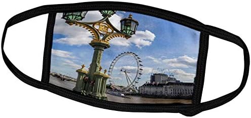 3drose the London Eye e icônico poste de luz britânico em Londres, Inglaterra. - Tampas de rosto