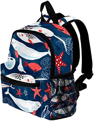 Mochila VBFOFBV para mulheres Laptop Daypack Backpack Bolsa de viagem casual, desenho animado da água -viva de baleia marítima