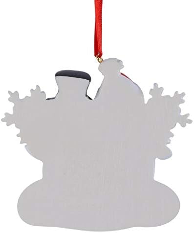 Família do boneco de neve com 2 ornamen personalizado de Natal, decoração de árvores de Natal de Família