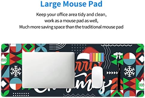 Padra de rato XL de Natal, Mousepad Deskpad de Gaming Mousepad com estilo retro de mesa de mesa abstrata, design moderno, fofo estendido de teclado de laptop de laptop para mulheres para mulheres 31.5*11.8 em