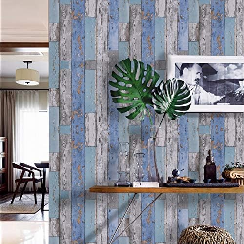 Art3d 17,7 x78.7 Casca e papo de parede - papel de parede de grãos de madeira de vinil autônomo decorativo para mobili