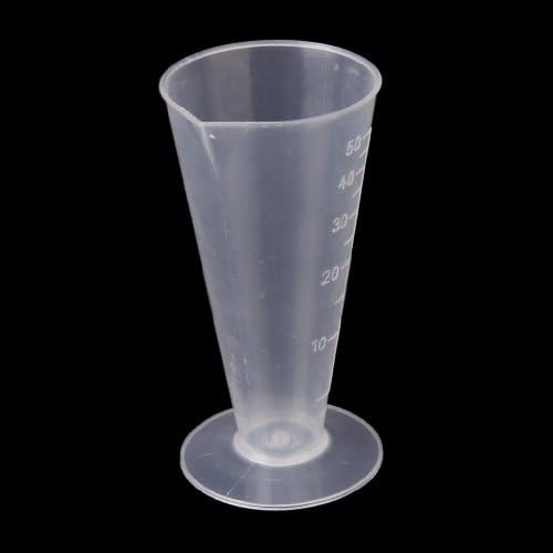 Backbayia Clear Plastic Medcero Copo transparente Medição Ferramenta de laboratório para o laboratório de cozinha